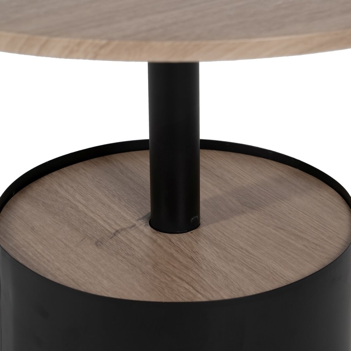 Mesa de Centro Negro Natural 65 x 65 x 37,5 cm